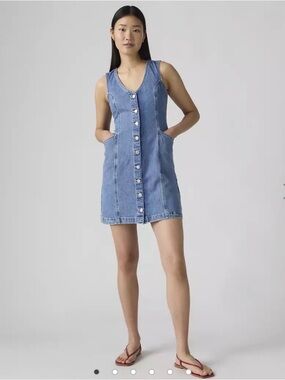 white christmas dresses Levis Ellie Denim Dress – Dolls Kill main image 0